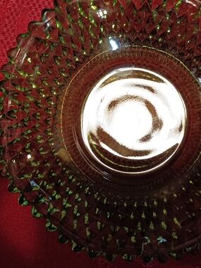 Green Glass Decorative Candy Dish